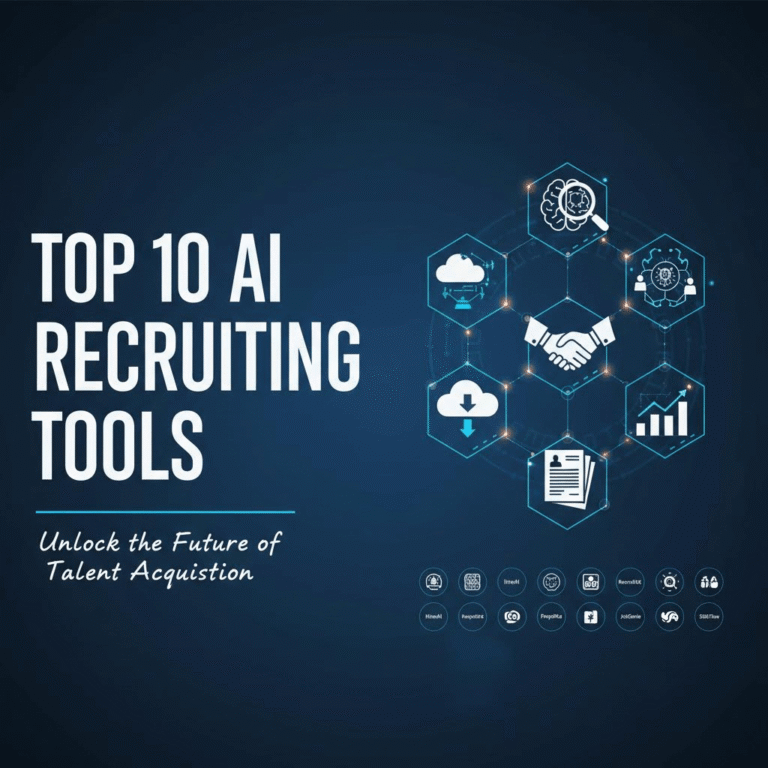A summary of the top 10 AI recruiting tools.