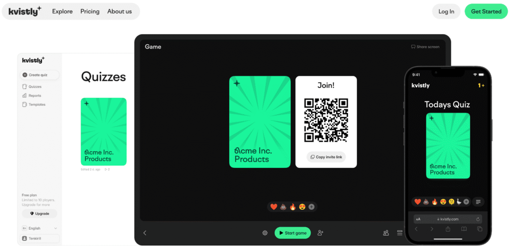 Kvistly employee engagement AI dashboard with performance review cycle overview for small business 2026