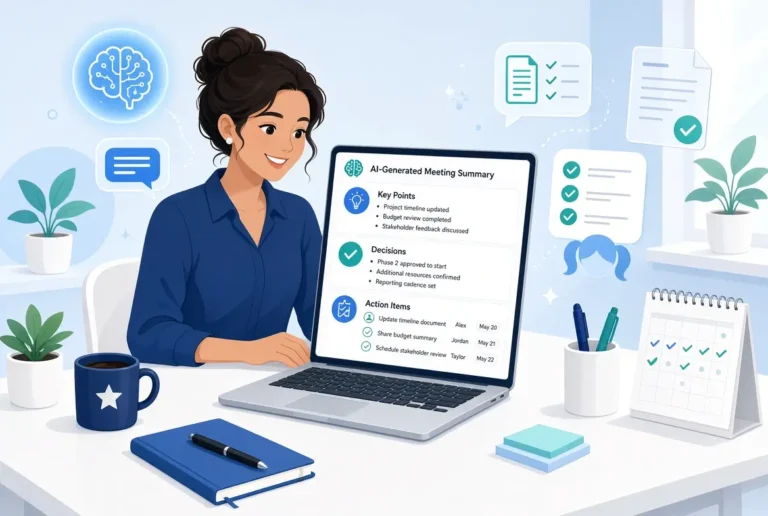 AI Meeting Summaries and Action Item Tracking for Busy Project Managers