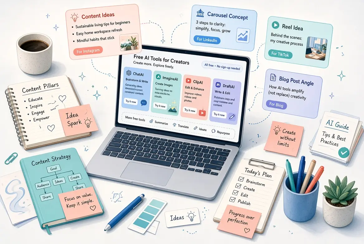 Best Free AI Tools for Content Writing and Ideation (2026)