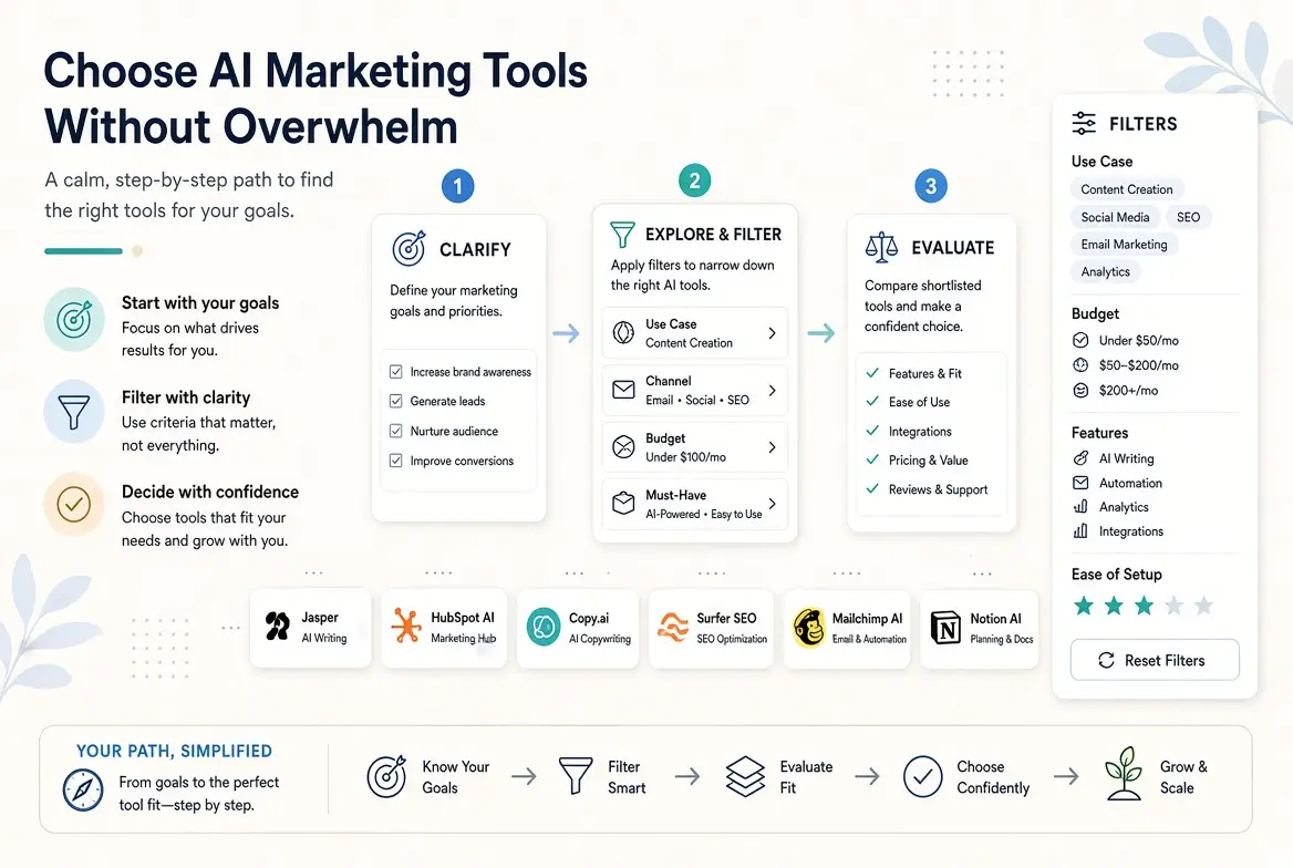 How to Choose AI Marketing Tools Without Getting Overwhelmed.