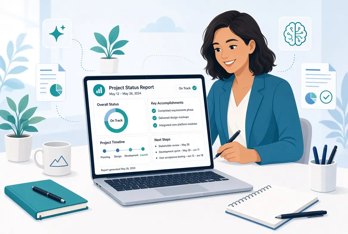 How to Write Better Project Status Reports with AI in Under 10 Minutes