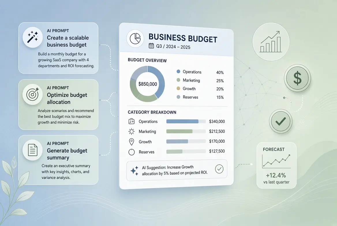 Simple AI Prompts for Creating Business Budgets